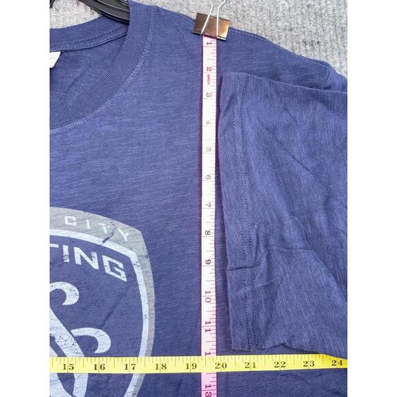 Mitchell and Ness MLS Kansas City Sporting Soccer SS TShirt Mens Size 2XL Blue - Picture 15 of 15
